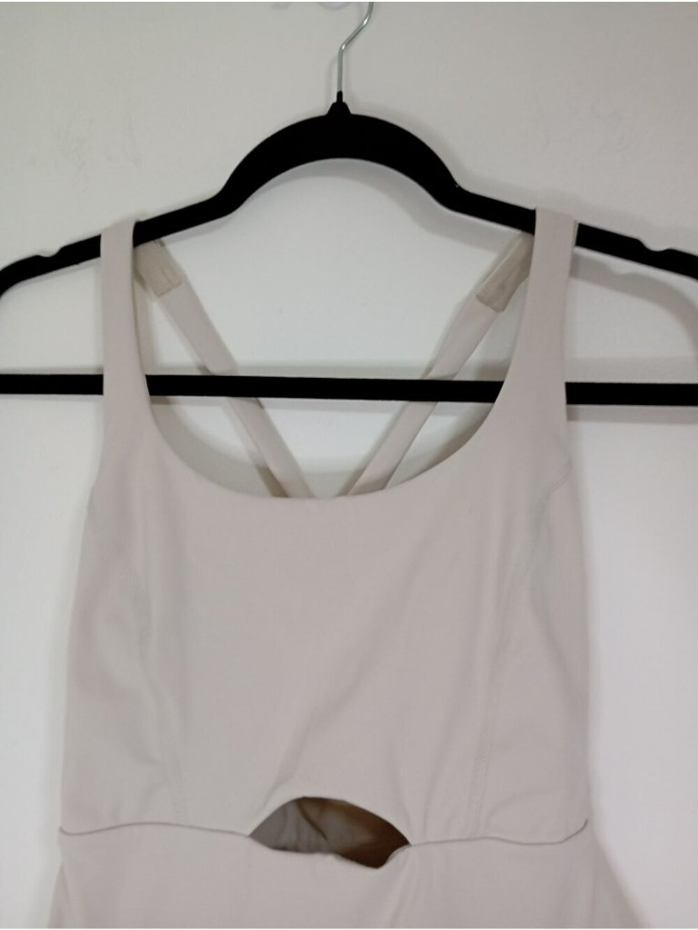 Free People Moment Womens Beige Romper XS With Cutout Detail & Liner - Picture 4 of 13